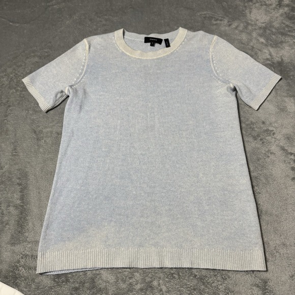 Theory Womens Wool Cashmere Blend Baby Blue Tshirt Size Small - Picture 1 of 7